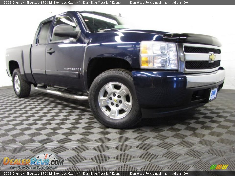 2008 Chevrolet Silverado 1500 LT Extended Cab 4x4 Dark Blue Metallic / Ebony Photo #1