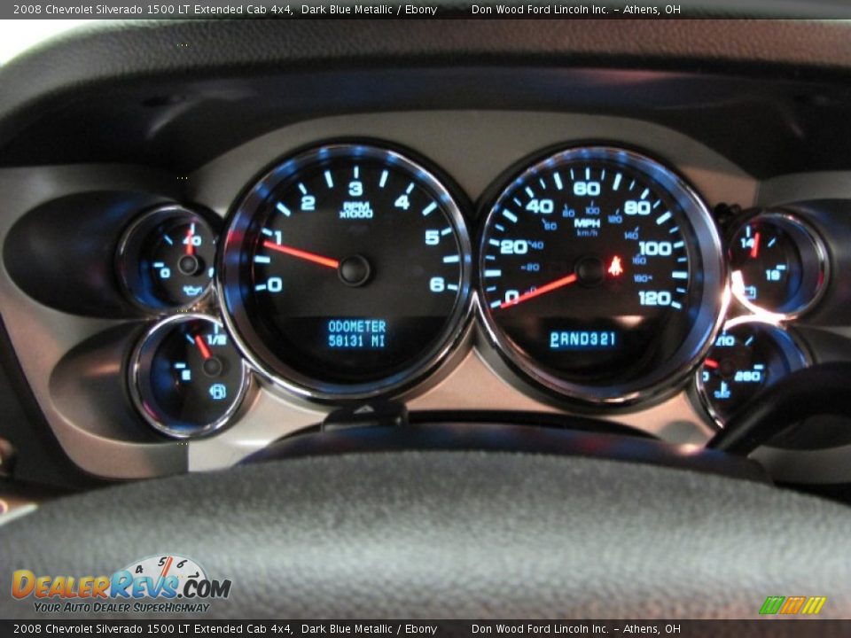 2008 Chevrolet Silverado 1500 LT Extended Cab 4x4 Dark Blue Metallic / Ebony Photo #19