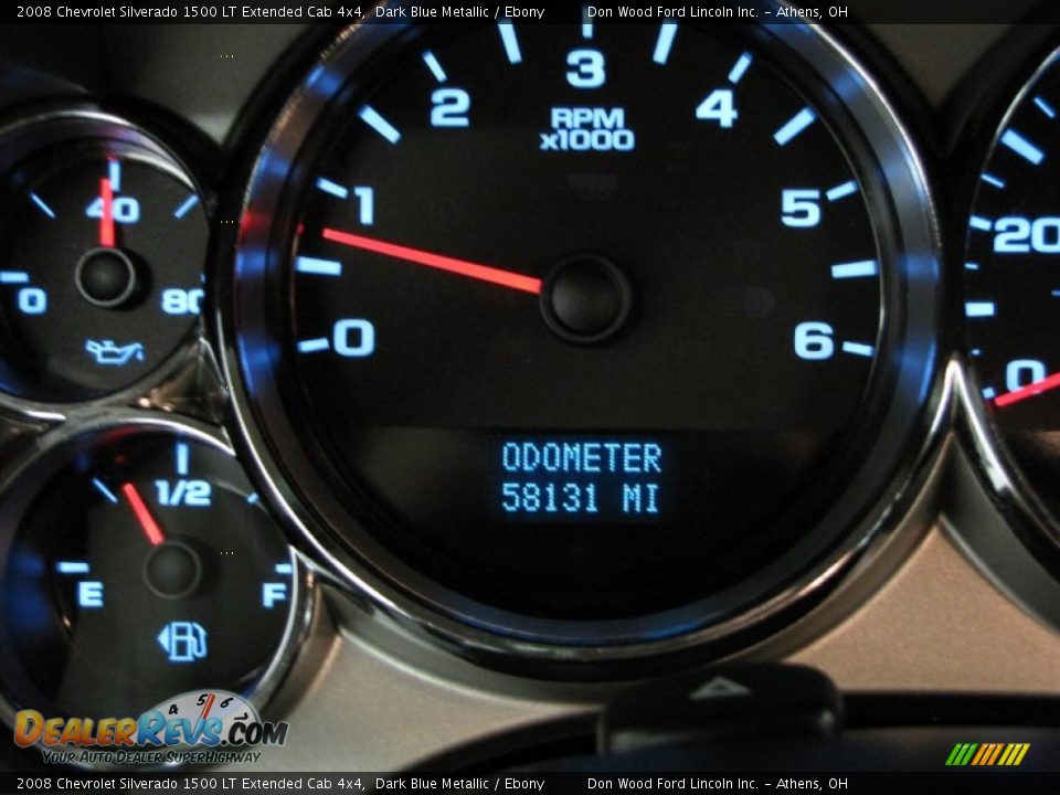 2008 Chevrolet Silverado 1500 LT Extended Cab 4x4 Dark Blue Metallic / Ebony Photo #20