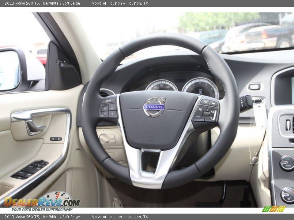 2013 Volvo S60 T5 Ice White / Soft Beige Photo #18