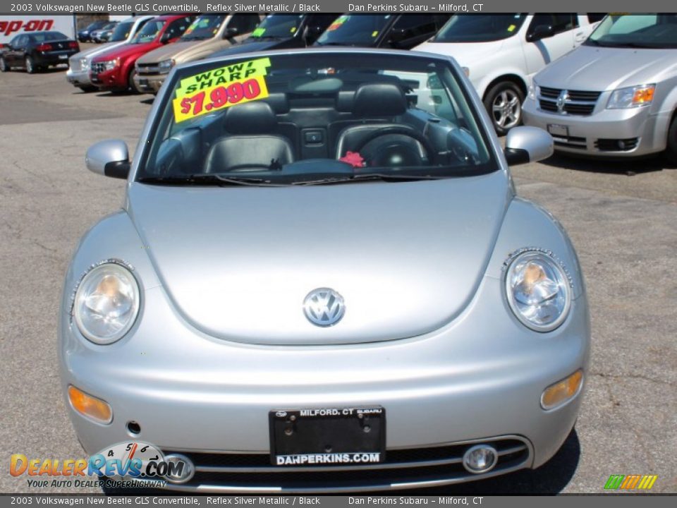 2003 Volkswagen New Beetle GLS Convertible Reflex Silver Metallic / Black Photo #2