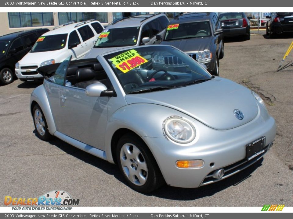 2003 Volkswagen New Beetle GLS Convertible Reflex Silver Metallic / Black Photo #3