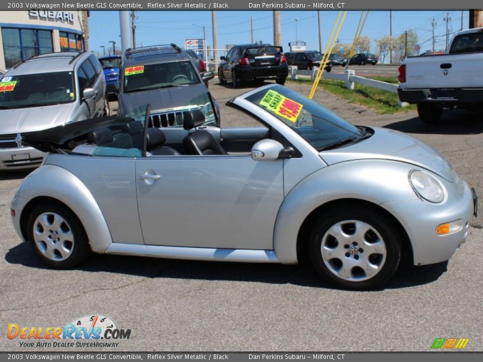 2003 Volkswagen New Beetle GLS Convertible Reflex Silver Metallic / Black Photo #4