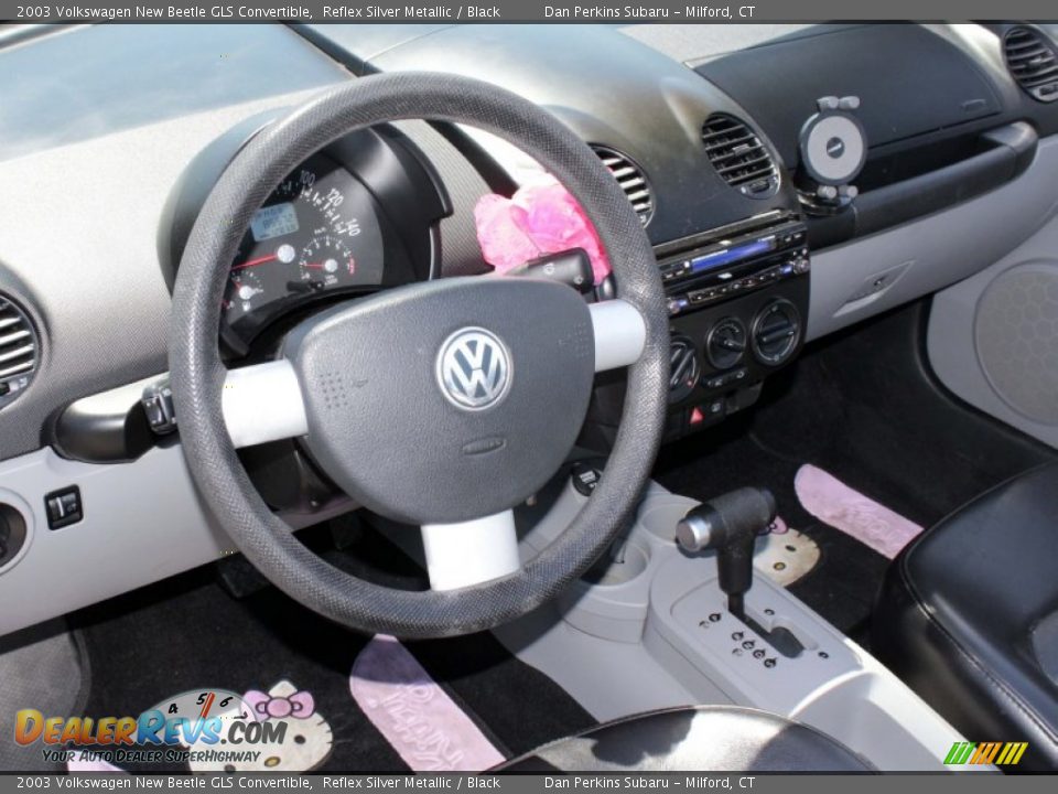 2003 Volkswagen New Beetle GLS Convertible Reflex Silver Metallic / Black Photo #5