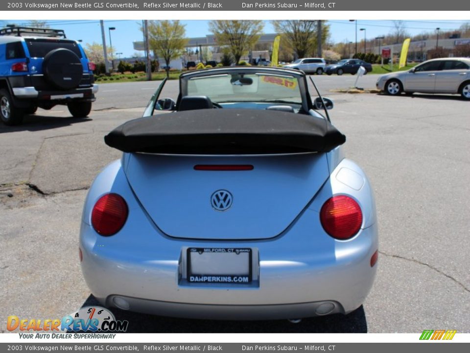 2003 Volkswagen New Beetle GLS Convertible Reflex Silver Metallic / Black Photo #7