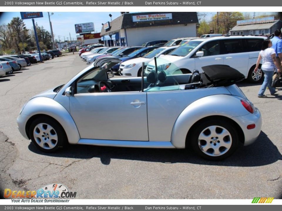 2003 Volkswagen New Beetle GLS Convertible Reflex Silver Metallic / Black Photo #11