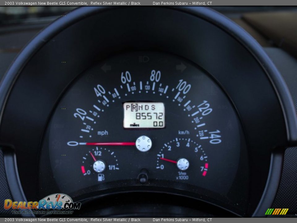 2003 Volkswagen New Beetle GLS Convertible Reflex Silver Metallic / Black Photo #13