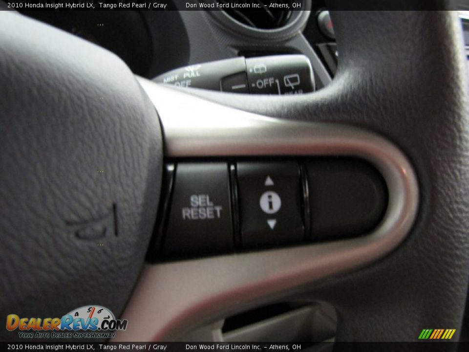 2010 Honda Insight Hybrid LX Tango Red Pearl / Gray Photo #18