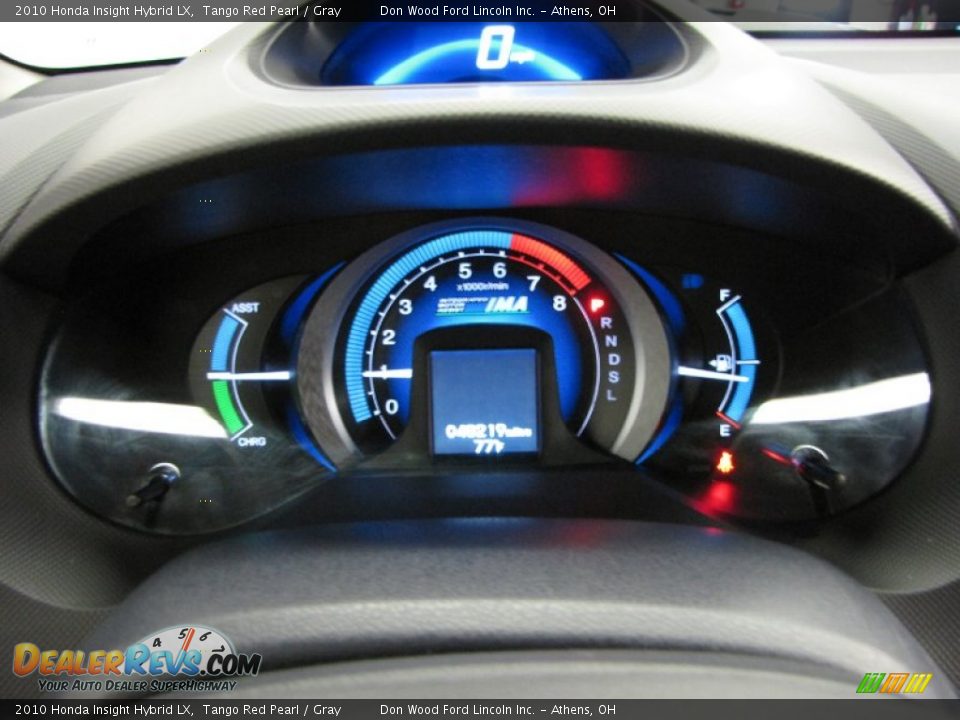 2010 Honda Insight Hybrid LX Tango Red Pearl / Gray Photo #19