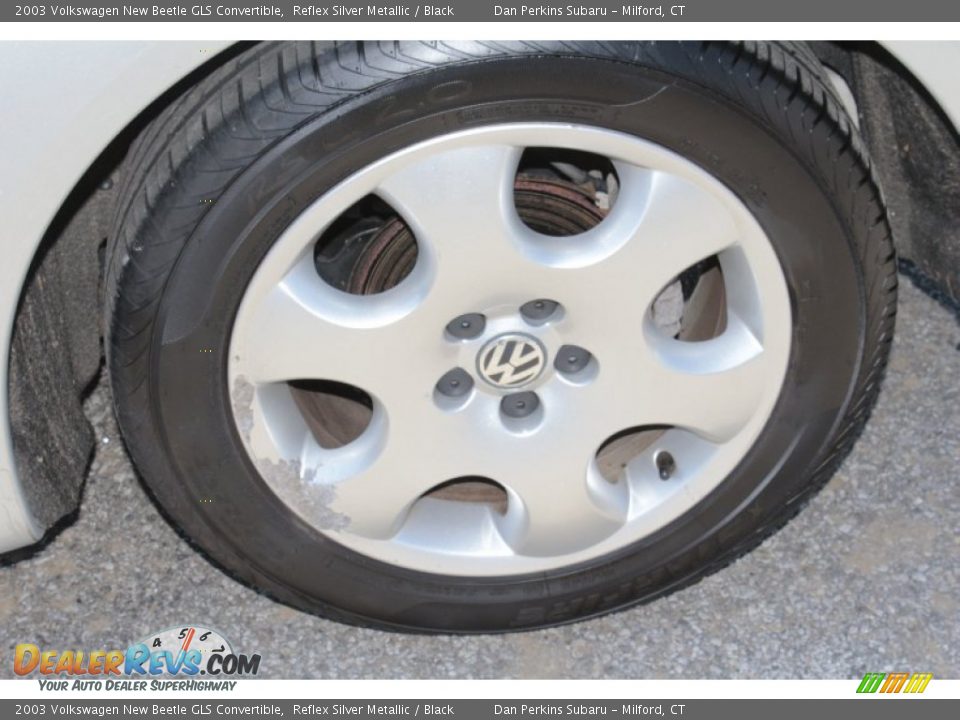 2003 Volkswagen New Beetle GLS Convertible Reflex Silver Metallic / Black Photo #20
