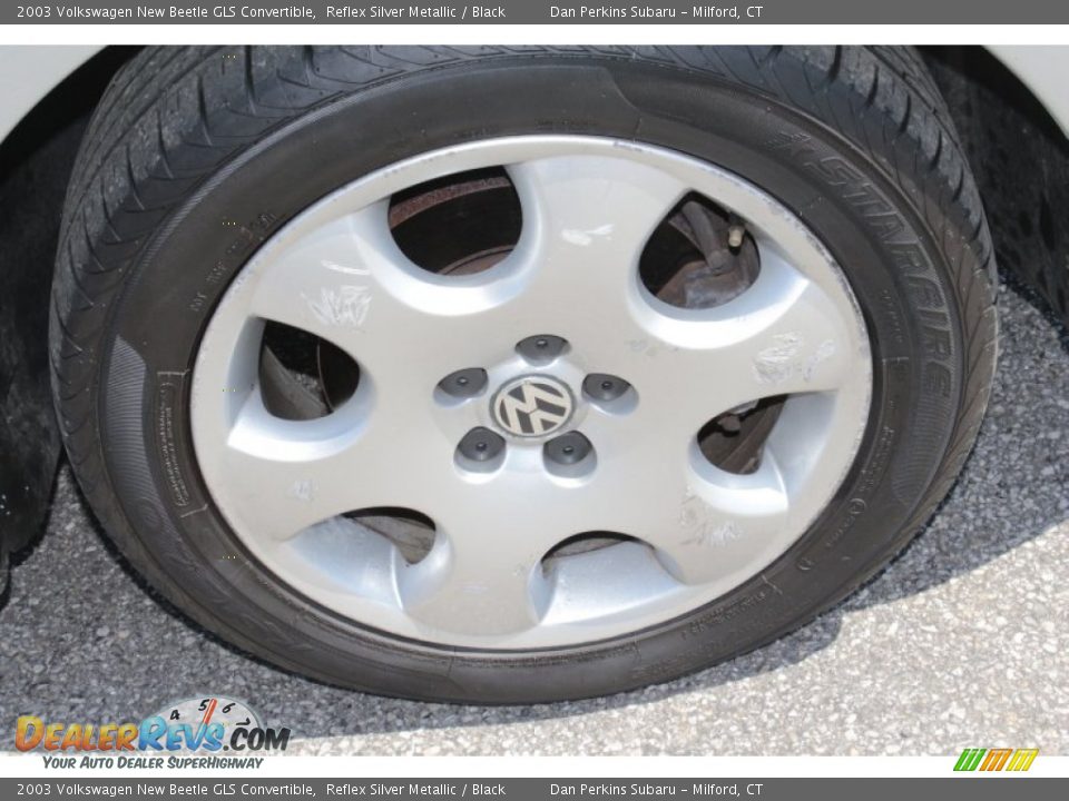 2003 Volkswagen New Beetle GLS Convertible Reflex Silver Metallic / Black Photo #21