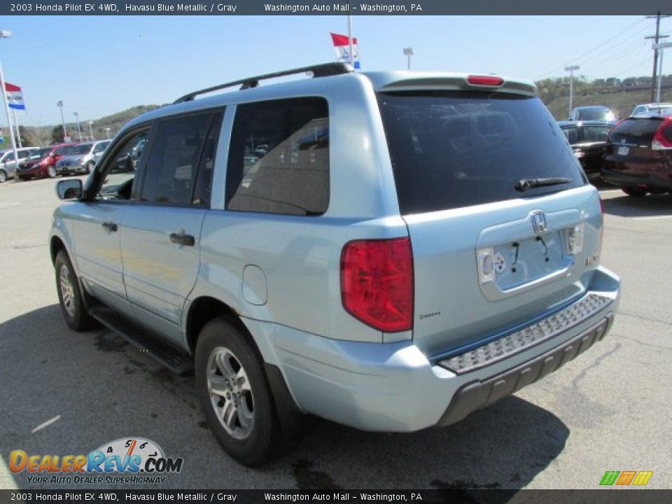 2003 Honda Pilot EX 4WD Havasu Blue Metallic / Gray Photo #7