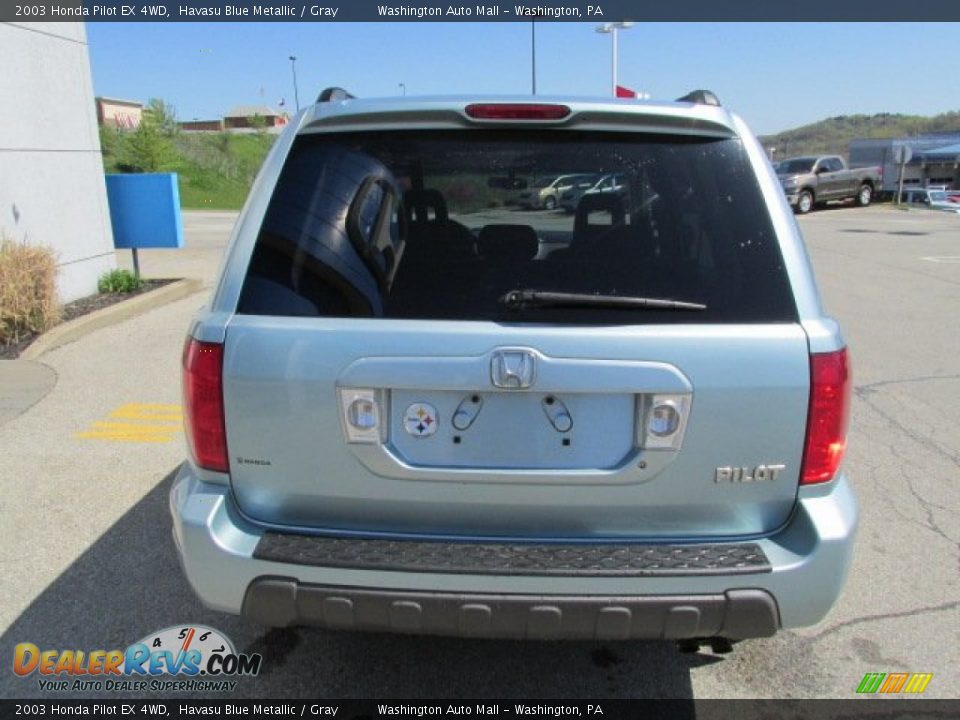 2003 Honda Pilot EX 4WD Havasu Blue Metallic / Gray Photo #8