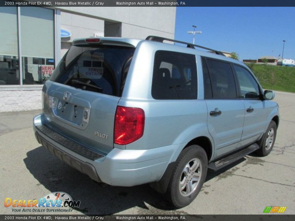 2003 Honda Pilot EX 4WD Havasu Blue Metallic / Gray Photo #9