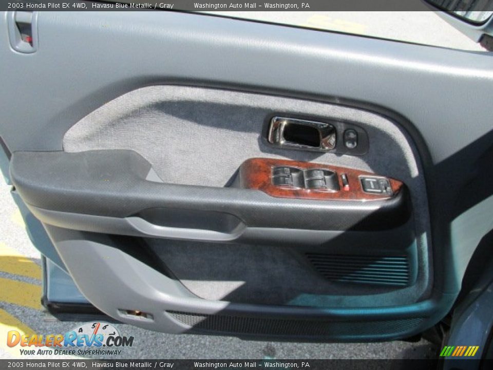 2003 Honda Pilot EX 4WD Havasu Blue Metallic / Gray Photo #10
