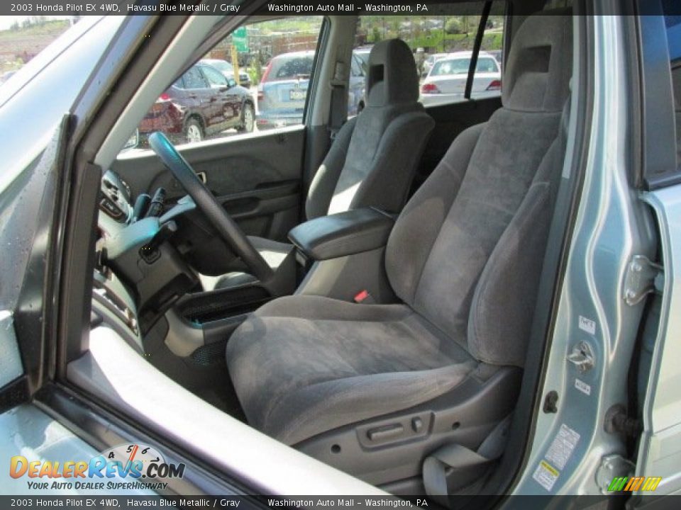 2003 Honda Pilot EX 4WD Havasu Blue Metallic / Gray Photo #11