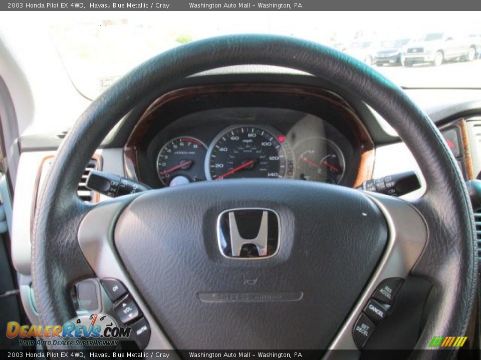 2003 Honda Pilot EX 4WD Havasu Blue Metallic / Gray Photo #13