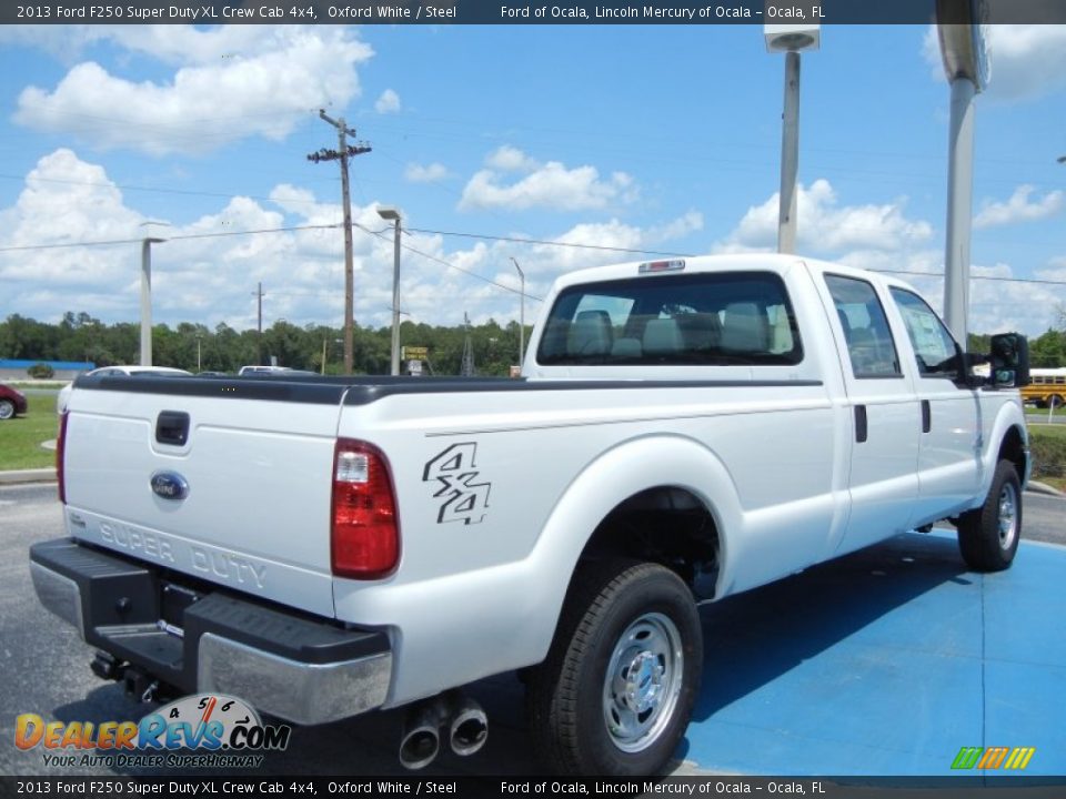 2013 Ford F250 Super Duty XL Crew Cab 4x4 Oxford White / Steel Photo #3