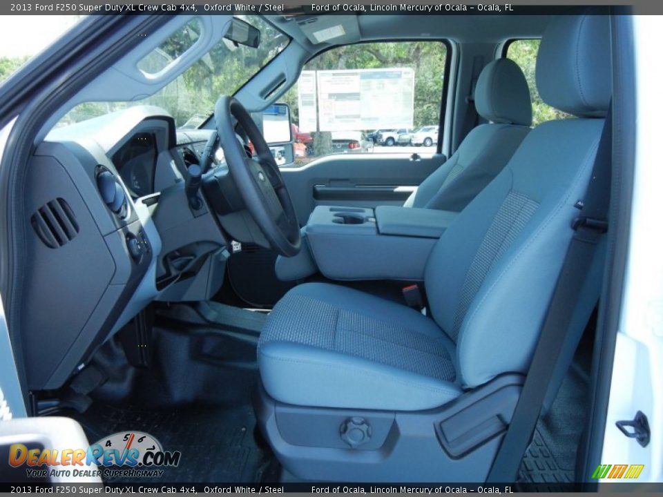 2013 Ford F250 Super Duty XL Crew Cab 4x4 Oxford White / Steel Photo #6