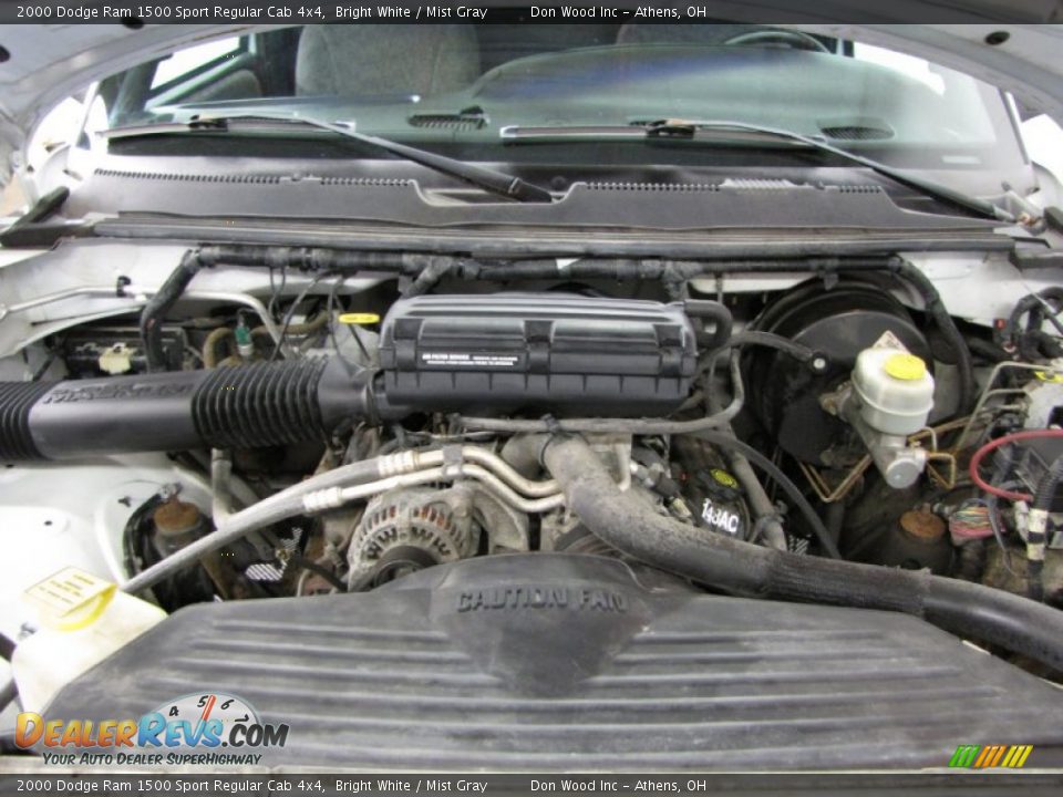 2000 Dodge Ram 1500 Sport Regular Cab 4x4 5.2 Liter OHV 16-Valve V8 Engine Photo #6