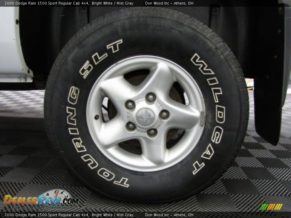 2000 Dodge Ram 1500 Sport Regular Cab 4x4 Bright White / Mist Gray Photo #21