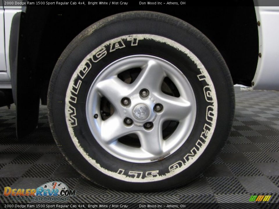 2000 Dodge Ram 1500 Sport Regular Cab 4x4 Bright White / Mist Gray Photo #22