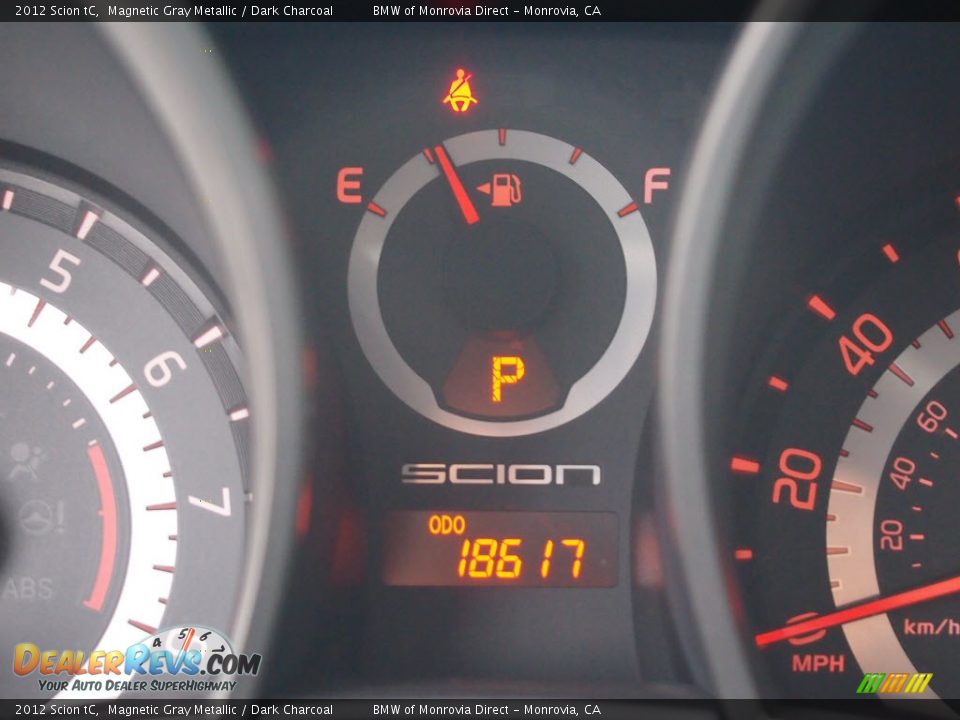 2012 Scion tC Magnetic Gray Metallic / Dark Charcoal Photo #18