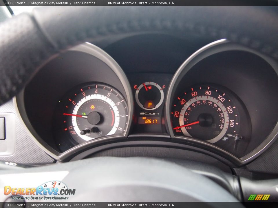 2012 Scion tC Magnetic Gray Metallic / Dark Charcoal Photo #19