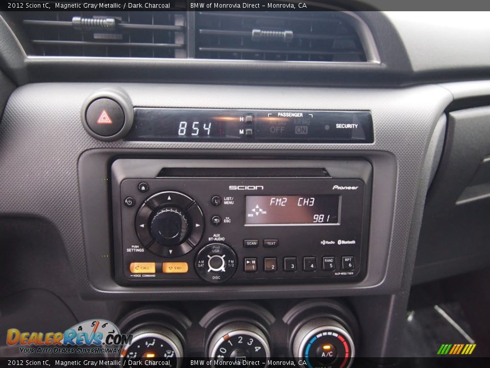 2012 Scion tC Magnetic Gray Metallic / Dark Charcoal Photo #22