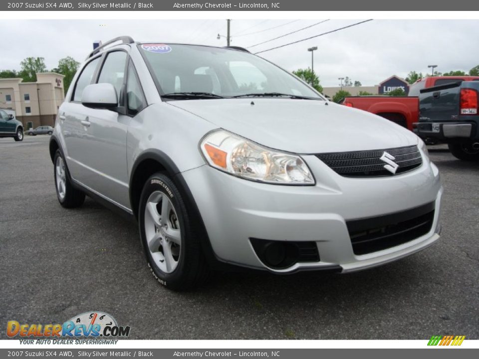 2007 Suzuki SX4 AWD Silky Silver Metallic / Black Photo #1