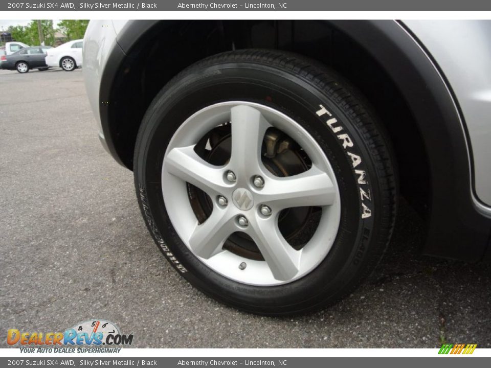2007 Suzuki SX4 AWD Silky Silver Metallic / Black Photo #19