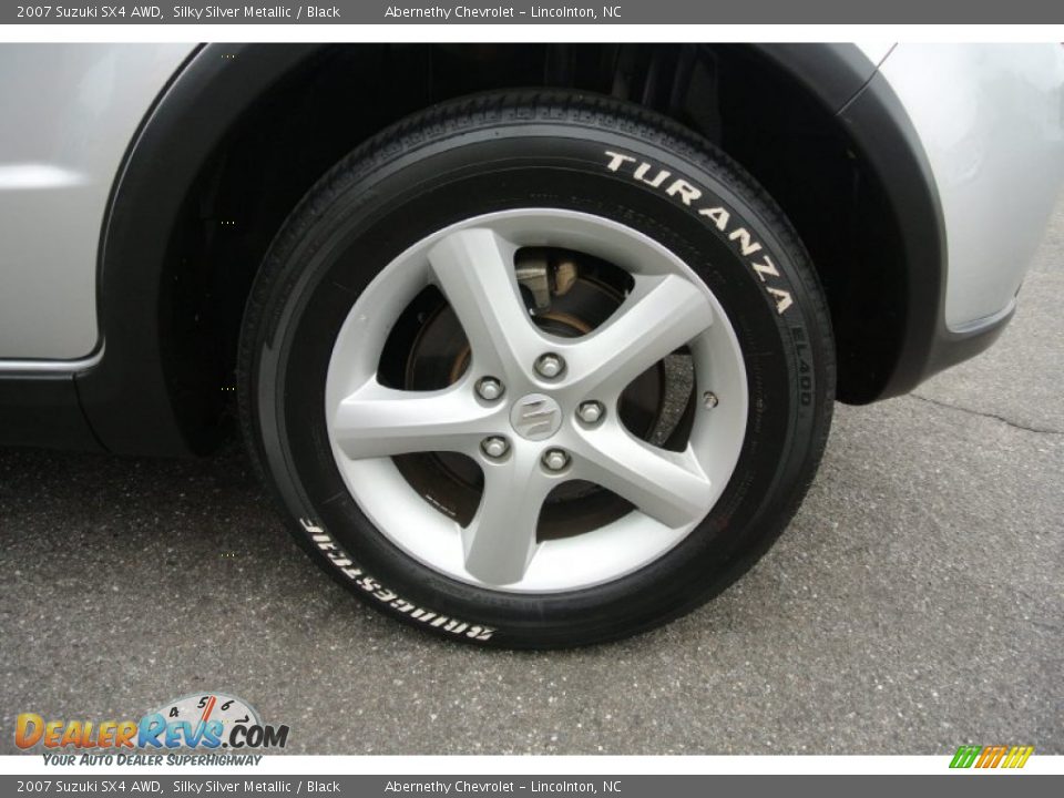 2007 Suzuki SX4 AWD Silky Silver Metallic / Black Photo #22