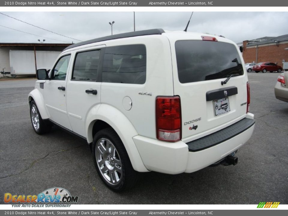 2010 Dodge Nitro Heat 4x4 Stone White / Dark Slate Gray/Light Slate Gray Photo #4