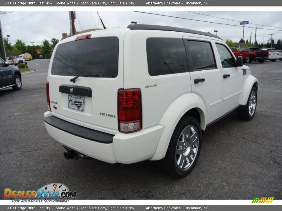 2010 Dodge Nitro Heat 4x4 Stone White / Dark Slate Gray/Light Slate Gray Photo #5