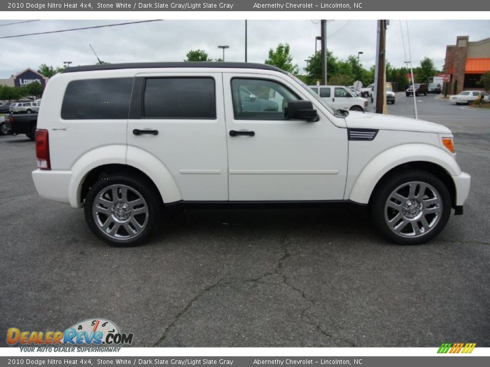 2010 Dodge Nitro Heat 4x4 Stone White / Dark Slate Gray/Light Slate Gray Photo #6