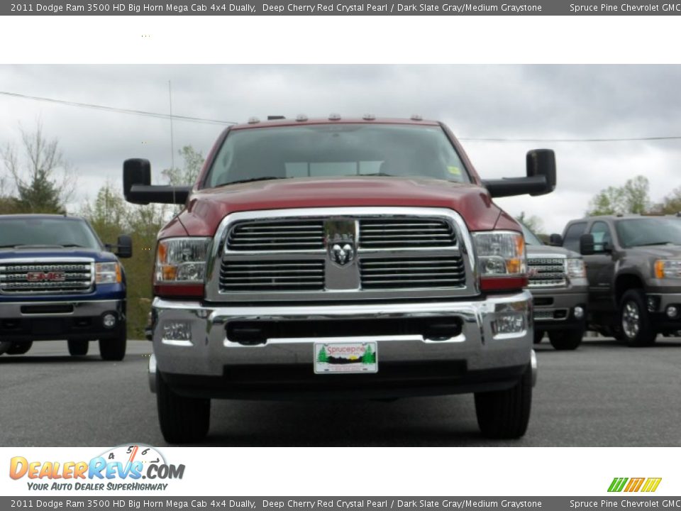 2011 Dodge Ram 3500 HD Big Horn Mega Cab 4x4 Dually Deep Cherry Red Crystal Pearl / Dark Slate Gray/Medium Graystone Photo #5