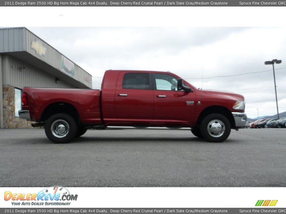 Deep Cherry Red Crystal Pearl 2011 Dodge Ram 3500 HD Big Horn Mega Cab 4x4 Dually Photo #7