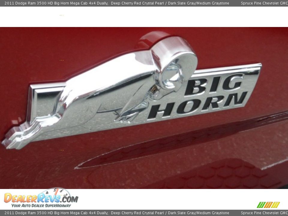 2011 Dodge Ram 3500 HD Big Horn Mega Cab 4x4 Dually Deep Cherry Red Crystal Pearl / Dark Slate Gray/Medium Graystone Photo #14
