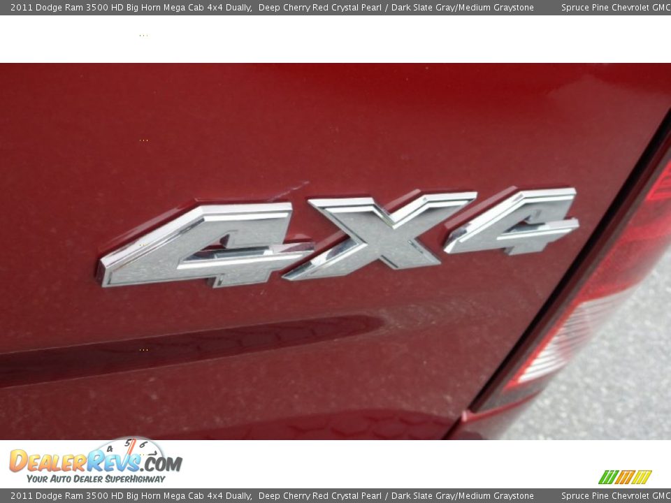 2011 Dodge Ram 3500 HD Big Horn Mega Cab 4x4 Dually Deep Cherry Red Crystal Pearl / Dark Slate Gray/Medium Graystone Photo #15