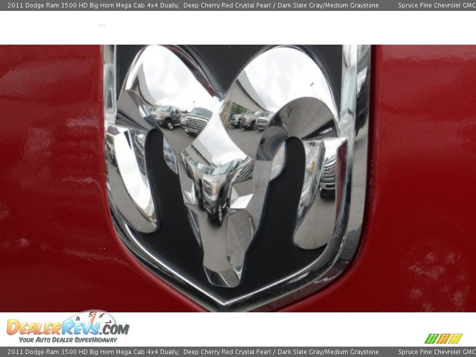 2011 Dodge Ram 3500 HD Big Horn Mega Cab 4x4 Dually Deep Cherry Red Crystal Pearl / Dark Slate Gray/Medium Graystone Photo #16