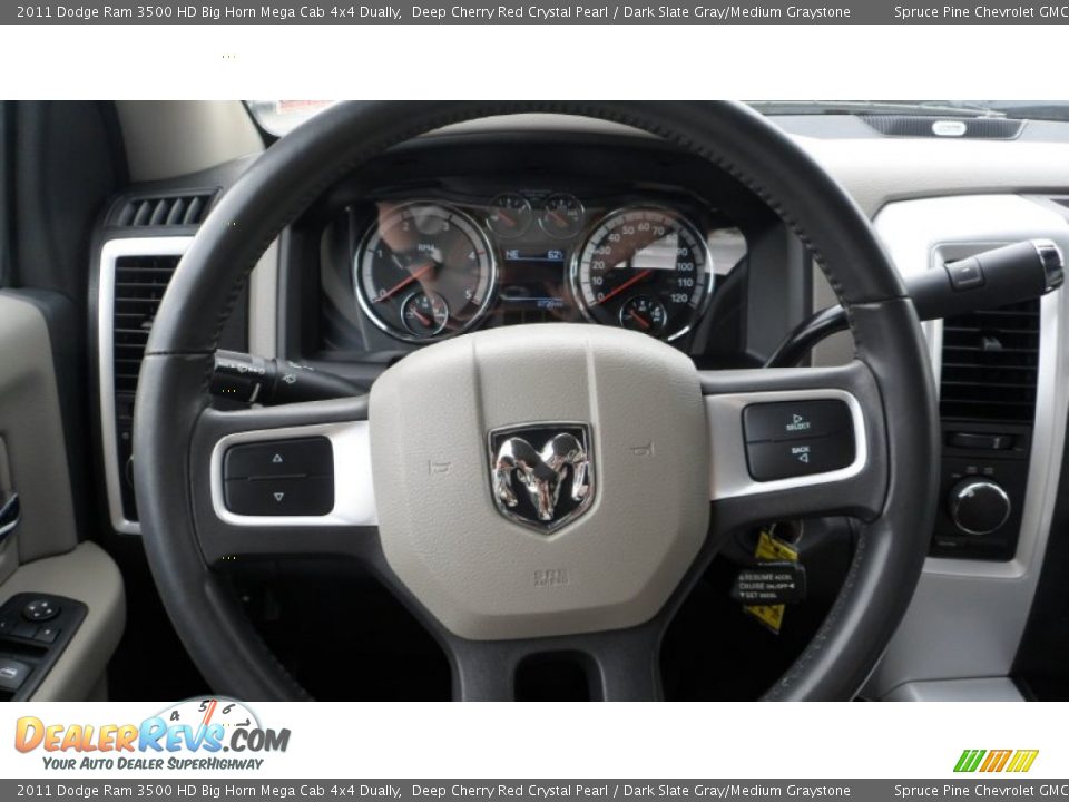 2011 Dodge Ram 3500 HD Big Horn Mega Cab 4x4 Dually Deep Cherry Red Crystal Pearl / Dark Slate Gray/Medium Graystone Photo #27