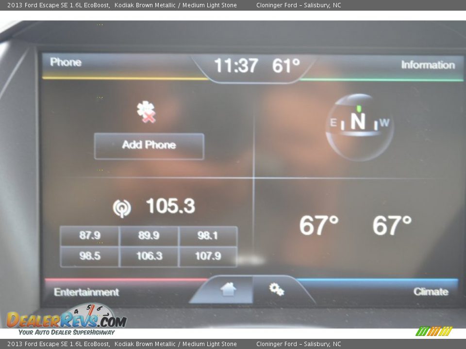 2013 Ford Escape SE 1.6L EcoBoost Kodiak Brown Metallic / Medium Light Stone Photo #26