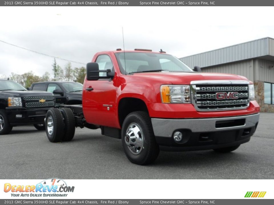 2013 GMC Sierra 3500HD SLE Regular Cab 4x4 Chassis Fire Red / Ebony Photo #4