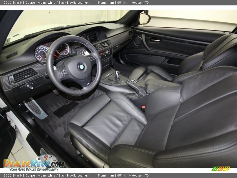 Black Novillo Leather Interior - 2011 BMW M3 Coupe Photo #13