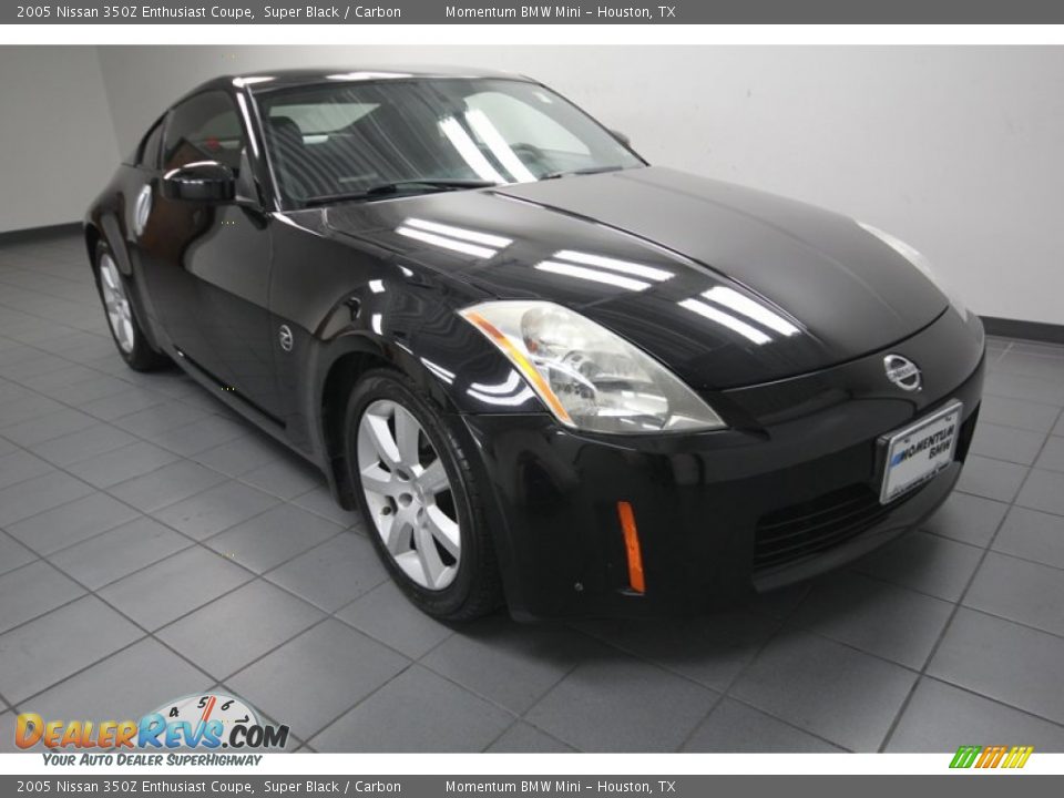 2005 Nissan 350Z Enthusiast Coupe Super Black / Carbon Photo #1