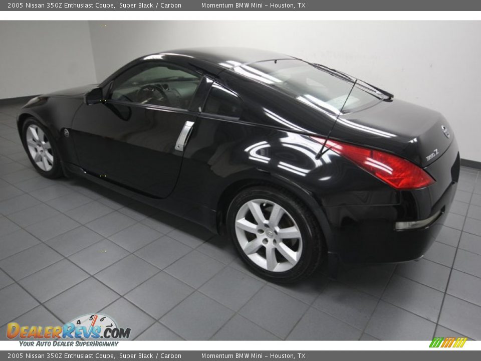 2005 Nissan 350Z Enthusiast Coupe Super Black / Carbon Photo #5