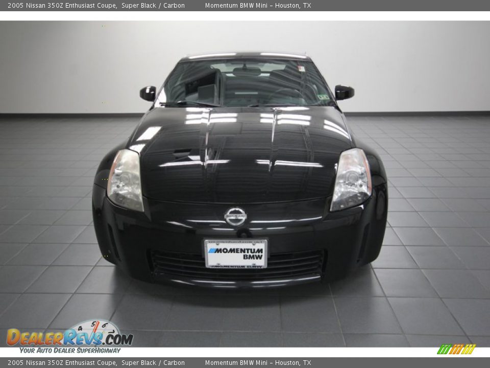 2005 Nissan 350Z Enthusiast Coupe Super Black / Carbon Photo #6