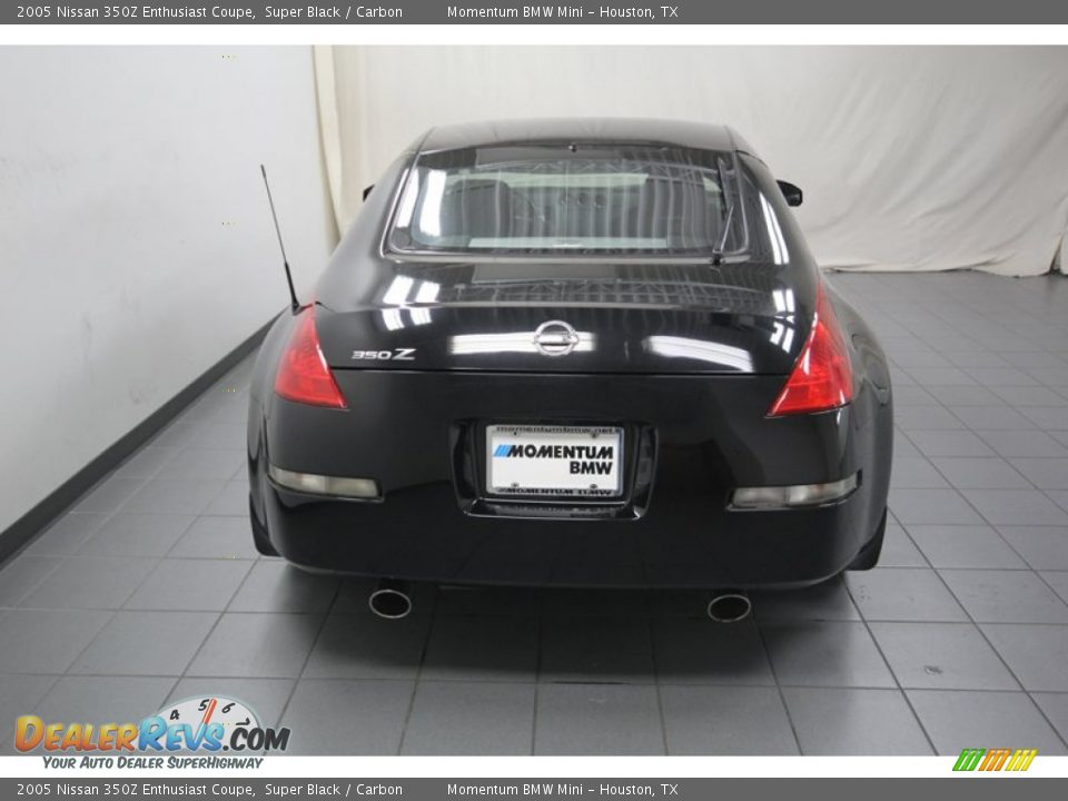 2005 Nissan 350Z Enthusiast Coupe Super Black / Carbon Photo #12