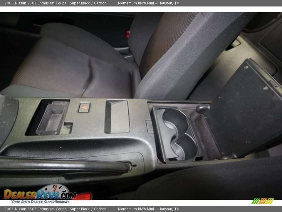 2005 Nissan 350Z Enthusiast Coupe Super Black / Carbon Photo #23
