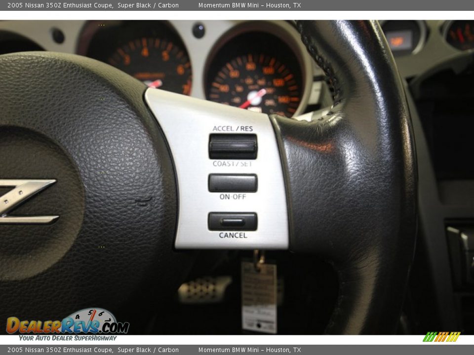 2005 Nissan 350Z Enthusiast Coupe Super Black / Carbon Photo #24